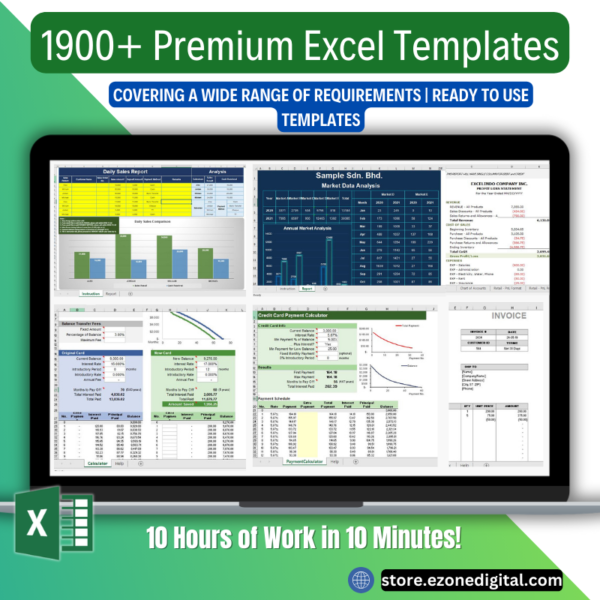 1900+ Premium Templates 1900+ Premium Excel Templates Bundle